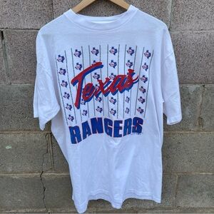 Vintage 1996 Texas Rangers MLB Shirt XL White Single Stitch